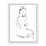 Shop Contours I Canvas Art Print-Abstract, Black, People, Portrait, Rectangle, View All, White-framed wall decor artwork