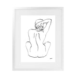 Shop Contours II Art Print-Abstract, Black, People, Portrait, Rectangle, View All, White-framed painted poster wall decor artwork