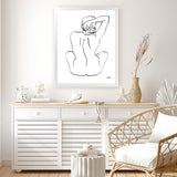 Shop Contours II Art Print-Abstract, Black, People, Portrait, Rectangle, View All, White-framed painted poster wall decor artwork