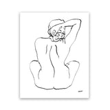 Shop Contours II Art Print-Abstract, Black, People, Portrait, Rectangle, View All, White-framed painted poster wall decor artwork