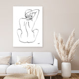 Shop Contours II Canvas Art Print-Abstract, Black, People, Portrait, Rectangle, View All, White-framed wall decor artwork