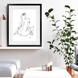 Shop Contours III Art Print-Abstract, Black, People, Portrait, Rectangle, View All, White-framed painted poster wall decor artwork