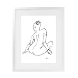 Shop Contours III Art Print-Abstract, Black, People, Portrait, Rectangle, View All, White-framed painted poster wall decor artwork