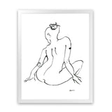 Shop Contours III Art Print-Abstract, Black, People, Portrait, Rectangle, View All, White-framed painted poster wall decor artwork