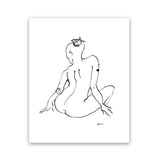 Shop Contours III Art Print-Abstract, Black, People, Portrait, Rectangle, View All, White-framed painted poster wall decor artwork