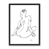 Shop Contours III Canvas Art Print-Abstract, Black, People, Portrait, Rectangle, View All, White-framed wall decor artwork