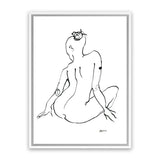 Shop Contours III Canvas Art Print-Abstract, Black, People, Portrait, Rectangle, View All, White-framed wall decor artwork