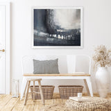 Shop Beyond Shadows I Art Print-Abstract, Blue, Horizontal, Landscape, Rectangle, View All-framed painted poster wall decor artwork