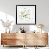 Shop Off The Wall (Square) Art Print-Abstract, Neutrals, Square, View All, Yellow-framed painted poster wall decor artwork