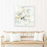 Shop Off The Wall (Square) Art Print-Abstract, Neutrals, Square, View All, Yellow-framed painted poster wall decor artwork