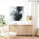 Shop Whats Happening I (Square) Canvas Art Print-Abstract, Black, Square, View All, WA, White-framed wall decor artwork