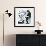 Shop Whats Happening II (Square) Art Print-Abstract, Black, Square, View All, WA, White-framed painted poster wall decor artwork