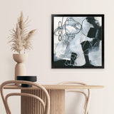 Shop Whats Happening II (Square) Art Print-Abstract, Black, Square, View All, WA, White-framed painted poster wall decor artwork