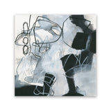 Shop Whats Happening II (Square) Canvas Art Print-Abstract, Black, Square, View All, WA, White-framed wall decor artwork