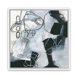 Shop Whats Happening II (Square) Canvas Art Print-Abstract, Black, Square, View All, WA, White-framed wall decor artwork