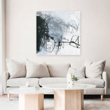 Shop Whats Happening III (Square) Canvas Art Print-Abstract, Black, Square, View All, WA, White-framed wall decor artwork