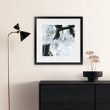 Shop Whats Happening V (Square) Art Print-Abstract, Black, Square, View All, WA, White-framed painted poster wall decor artwork