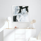 Shop Whats Happening V (Square) Art Print-Abstract, Black, Square, View All, WA, White-framed painted poster wall decor artwork