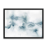 Shop Flow Canvas Art Print-Abstract, Blue, Horizontal, Rectangle, View All, WA, White-framed wall decor artwork