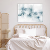 Shop Flow Canvas Art Print-Abstract, Blue, Horizontal, Rectangle, View All, WA, White-framed wall decor artwork