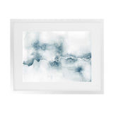 Shop Flow Art Print-Abstract, Blue, Horizontal, Rectangle, View All, WA, White-framed painted poster wall decor artwork