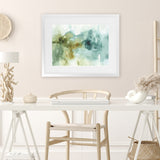 Shop My Greenhouse Abstract I Art Print-Abstract, Blue, Green, Horizontal, Rectangle, View All, WA-framed painted poster wall decor artwork