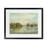 Shop Dreamy Lake Green Art Print-Abstract, Green, Horizontal, Rectangle, View All, WA-framed painted poster wall decor artwork
