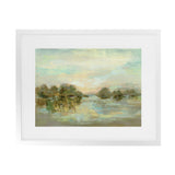 Shop Dreamy Lake Green Art Print-Abstract, Green, Horizontal, Rectangle, View All, WA-framed painted poster wall decor artwork