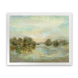 Shop Dreamy Lake Green Art Print-Abstract, Green, Horizontal, Rectangle, View All, WA-framed painted poster wall decor artwork