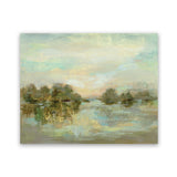Shop Dreamy Lake Green Art Print-Abstract, Green, Horizontal, Rectangle, View All, WA-framed painted poster wall decor artwork