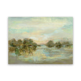 Shop Dreamy Lake Green Canvas Art Print-Abstract, Green, Horizontal, Rectangle, View All, WA-framed wall decor artwork