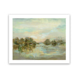 Shop Dreamy Lake Green Art Print-Abstract, Green, Horizontal, Rectangle, View All, WA-framed painted poster wall decor artwork