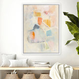Shop Let Them Eat Cake Crop Canvas Art Print-Abstract, Orange, Portrait, Rectangle, View All, WA, Yellow-framed wall decor artwork
