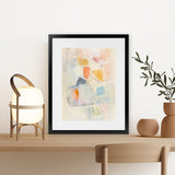Shop Let Them Eat Cake Crop Art Print-Abstract, Orange, Portrait, Rectangle, View All, WA, Yellow-framed painted poster wall decor artwork