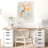 Shop Let Them Eat Cake Crop Art Print-Abstract, Orange, Portrait, Rectangle, View All, WA, Yellow-framed painted poster wall decor artwork