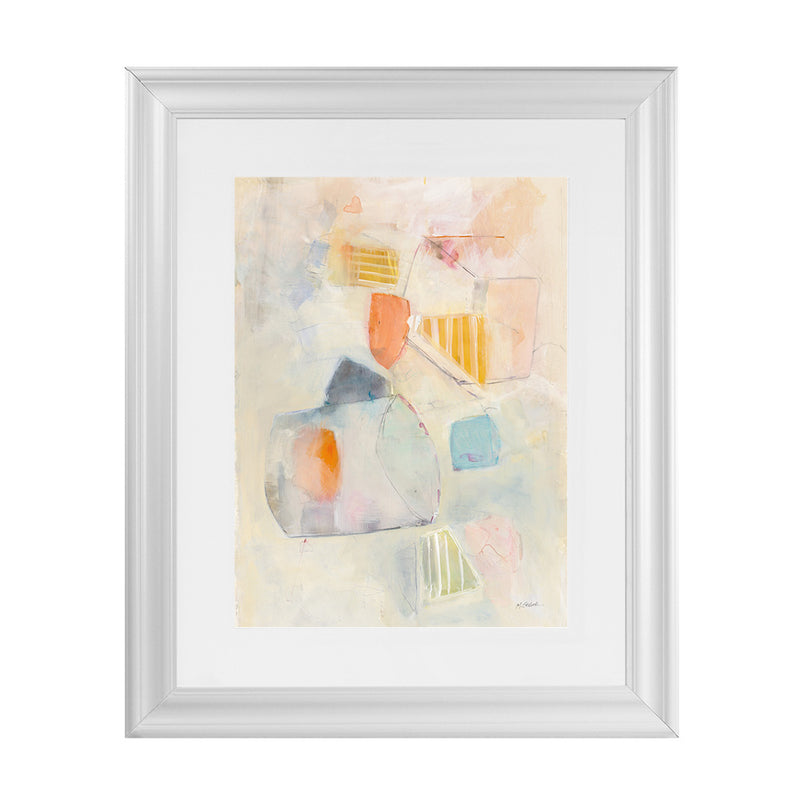Shop Let Them Eat Cake Crop Art Print-Abstract, Orange, Portrait, Rectangle, View All, WA, Yellow-framed painted poster wall decor artwork