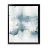 Shop Flow with Gold II Art Print-Abstract, Blue, Portrait, Rectangle, View All, WA, White-framed painted poster wall decor artwork