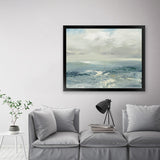 Shop Waves Art Print-Abstract, Blue, Horizontal, Rectangle, View All, WA-framed painted poster wall decor artwork