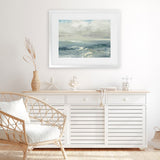 Shop Waves Art Print-Abstract, Blue, Horizontal, Rectangle, View All, WA-framed painted poster wall decor artwork