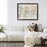 Shop Climbing Up Art Print-Abstract, Grey, Horizontal, Landscape, Rectangle, View All, WA, Yellow-framed painted poster wall decor artwork