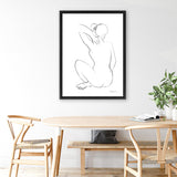 Shop Nude Sketch I Canvas Art Print-Abstract, Portrait, Rectangle, View All, WA, White-framed wall decor artwork