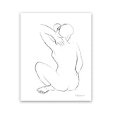 Shop Nude Sketch I Art Print-Abstract, Portrait, Rectangle, View All, WA, White-framed painted poster wall decor artwork