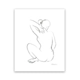 Shop Nude Sketch I Art Print-Abstract, Portrait, Rectangle, View All, WA, White-framed painted poster wall decor artwork