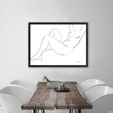 Shop Nude Sketch II Canvas Art Print-Abstract, Horizontal, Rectangle, View All, WA, White-framed wall decor artwork
