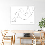 Shop Nude Sketch II Canvas Art Print-Abstract, Horizontal, Rectangle, View All, WA, White-framed wall decor artwork