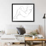 Shop Nude Sketch II Art Print-Abstract, Horizontal, Rectangle, View All, WA, White-framed painted poster wall decor artwork
