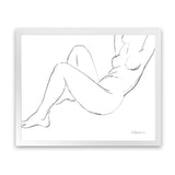 Shop Nude Sketch II Art Print-Abstract, Horizontal, Rectangle, View All, WA, White-framed painted poster wall decor artwork