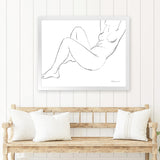 Shop Nude Sketch II Art Print-Abstract, Horizontal, Rectangle, View All, WA, White-framed painted poster wall decor artwork