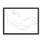 Shop Nude Sketch III Canvas Art Print-Abstract, Horizontal, Rectangle, View All, WA, White-framed wall decor artwork