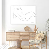 Shop Nude Sketch III Canvas Art Print-Abstract, Horizontal, Rectangle, View All, WA, White-framed wall decor artwork